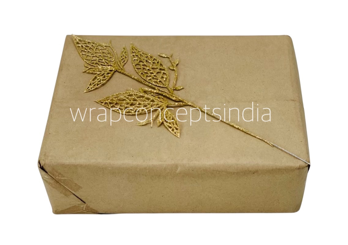 Gold Glitter Fern on Stick