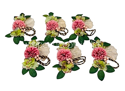 Flamingo Carnation Ginkgo Ready Bunch