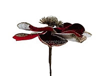 Metallic Texture & Velvet Flower