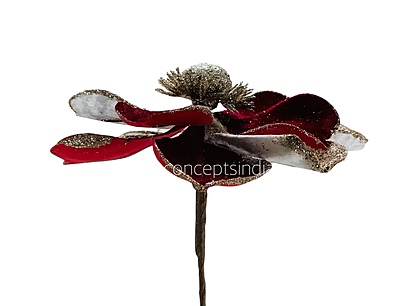 Metallic Texture & Velvet Flower