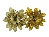 Flower with glittered pollen-Orange, Red & Gold