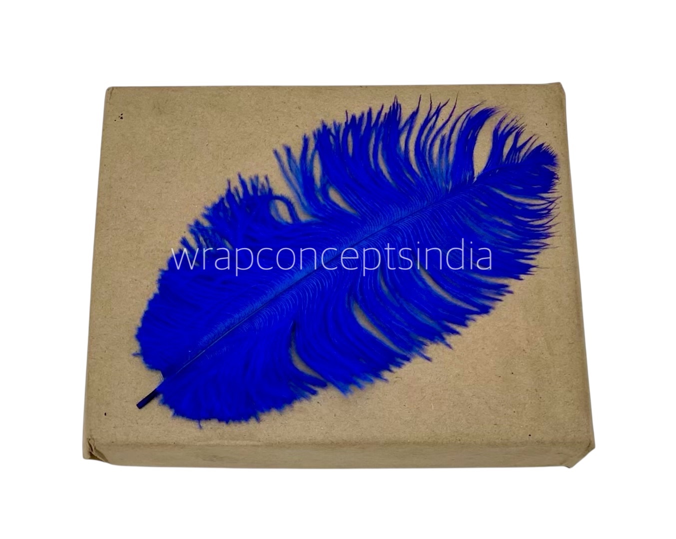 Faux Feather Rounded Edges-Brown