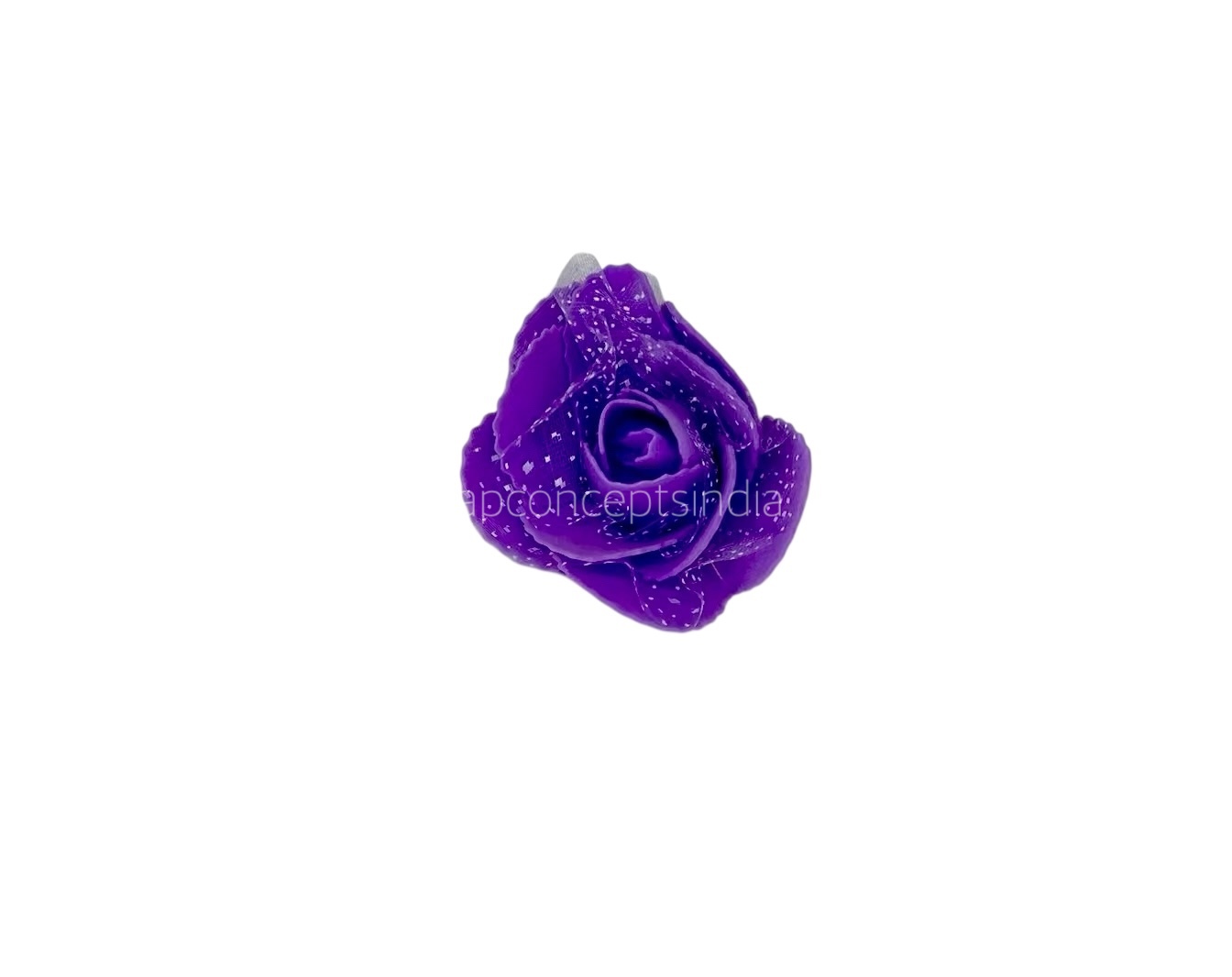 Purple Medium Foam Rose With Net