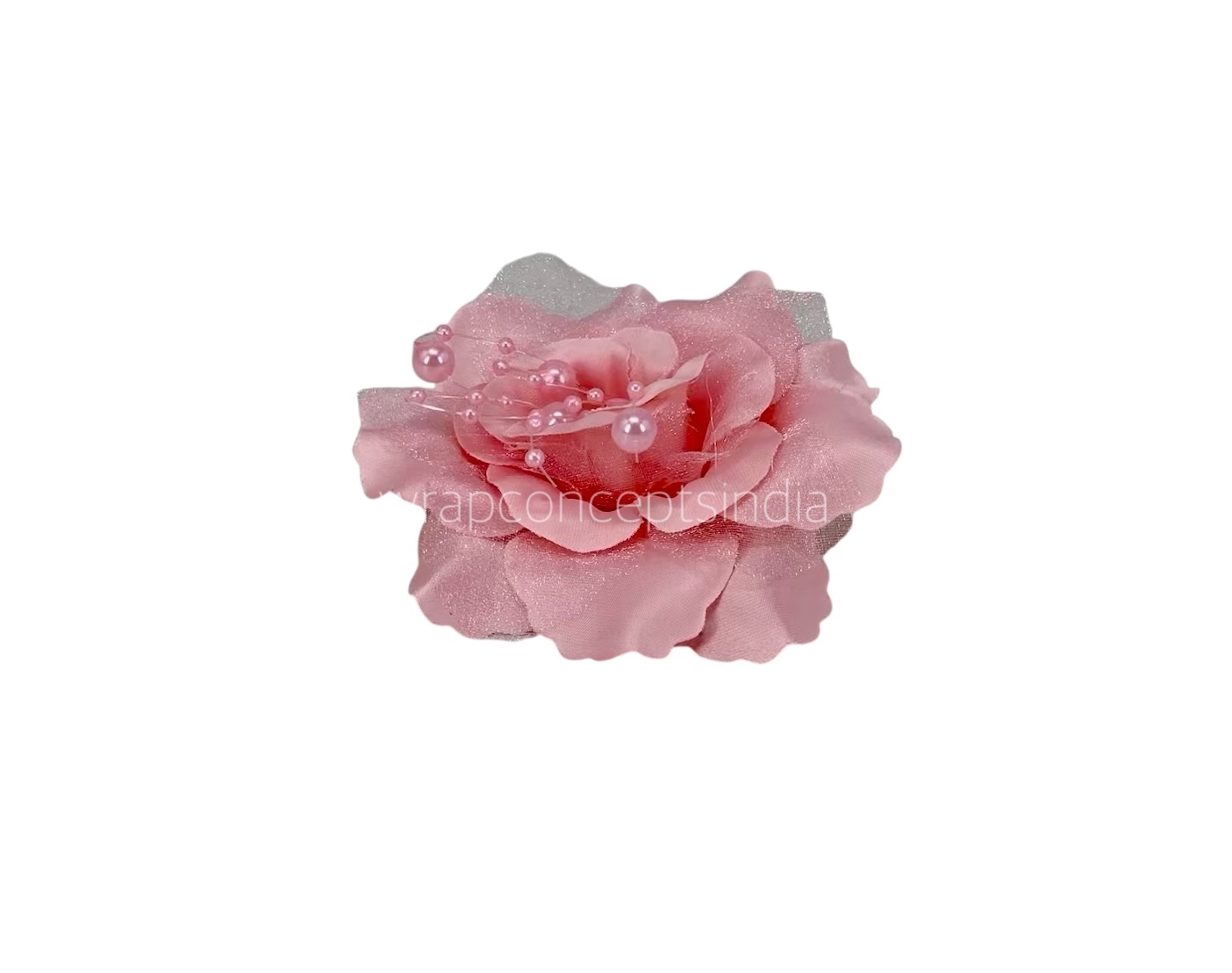 Rouge Rose With Pearls Center