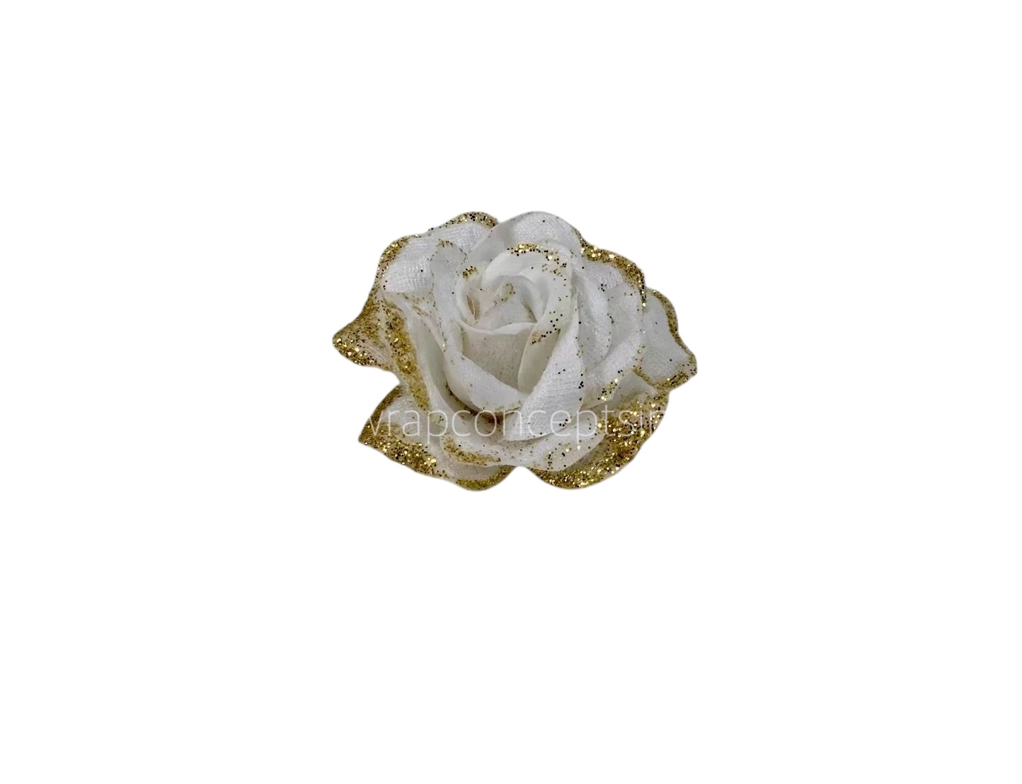 White Rose with Glittered Petals