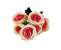 Ivory with hints of hot Pink Peony Bunch