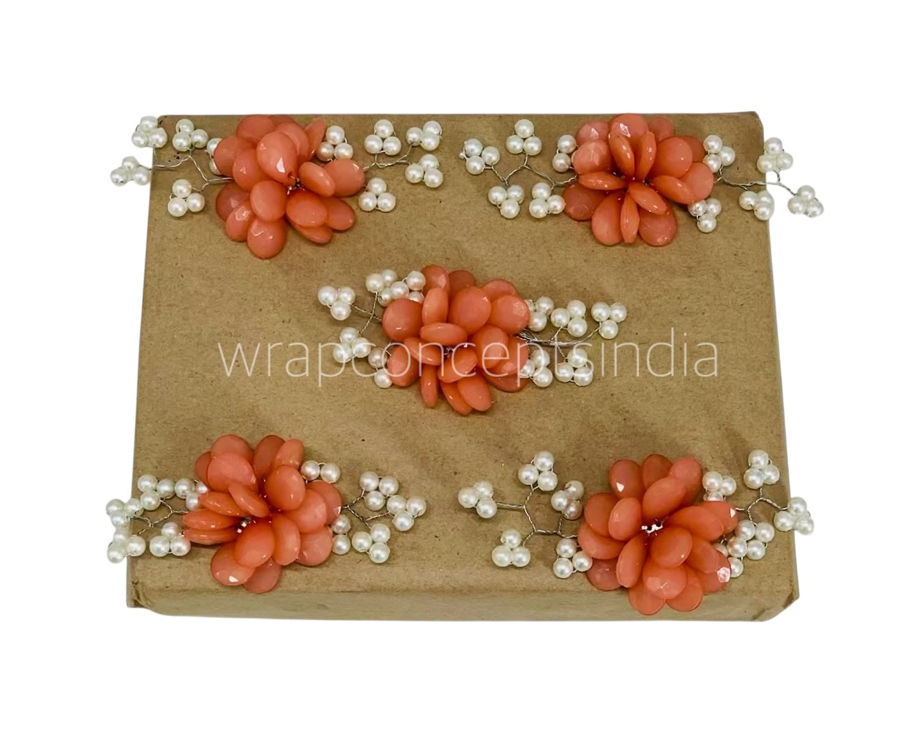 Stone Flowers with Pearl Add-ons- Multicolor