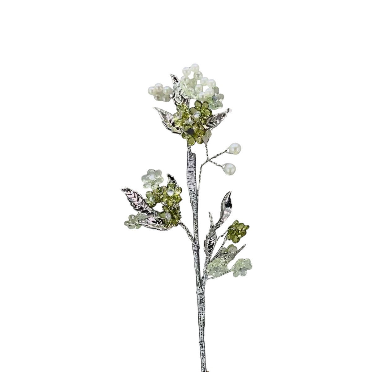 Stone & Pearl Flowers Stick Add-ons - Multicolour