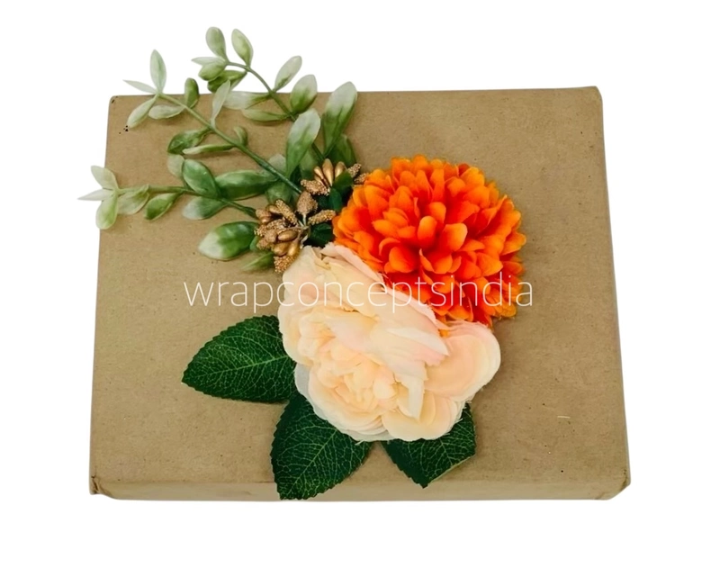 Cream Orante & Orange Carnation Ready Bunch