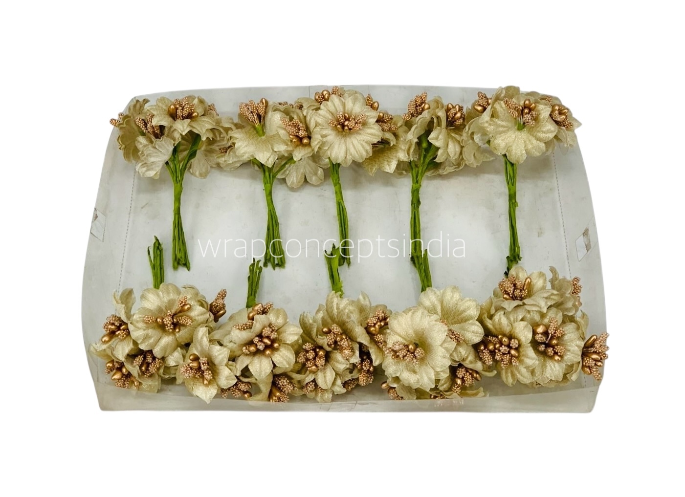 Dull Gold Flowers with gold pollen