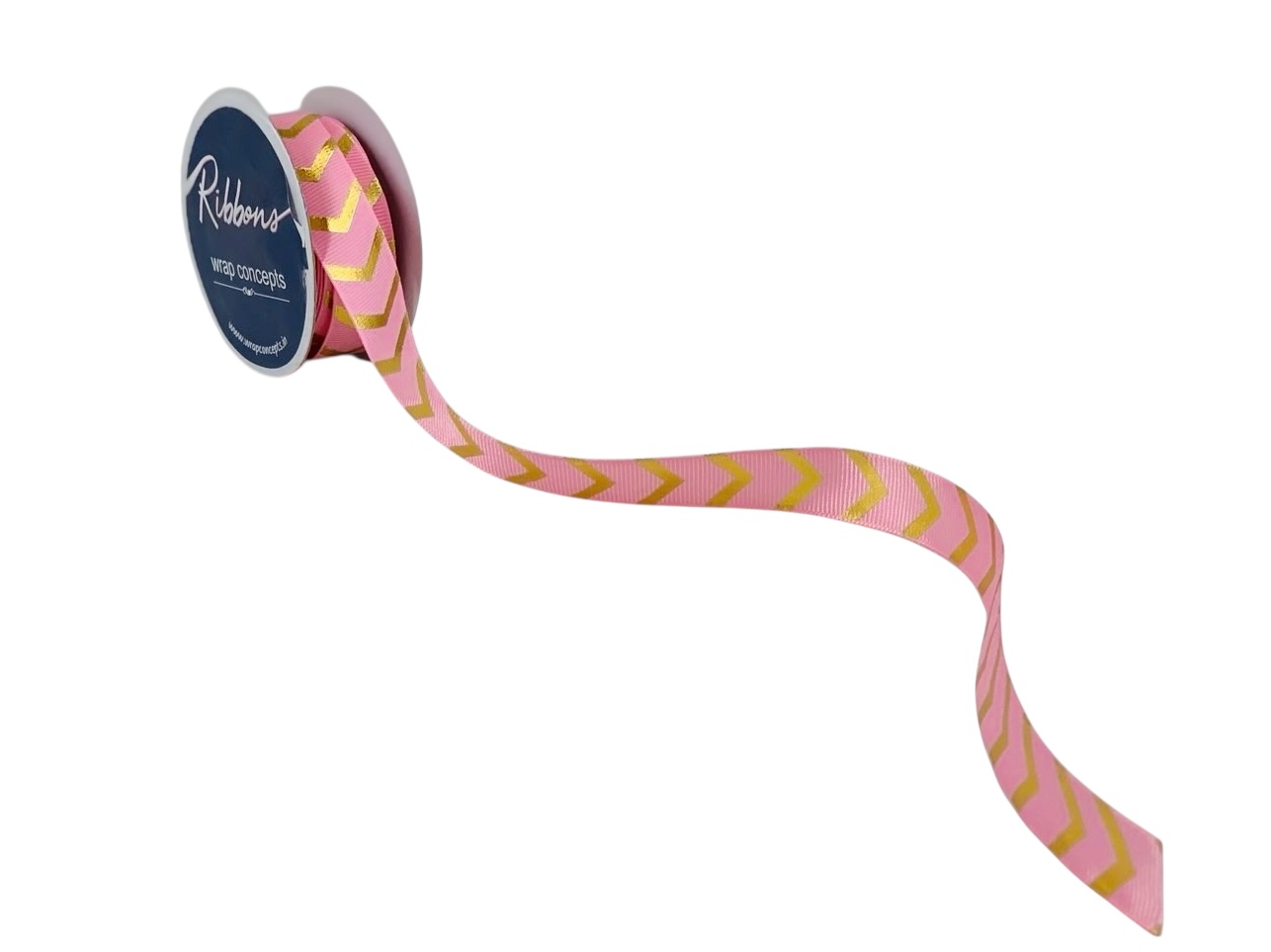 Gold Foil Chevron Grosgrain Ribbon