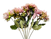 Dahlia Bunch with Leaves-Milky White