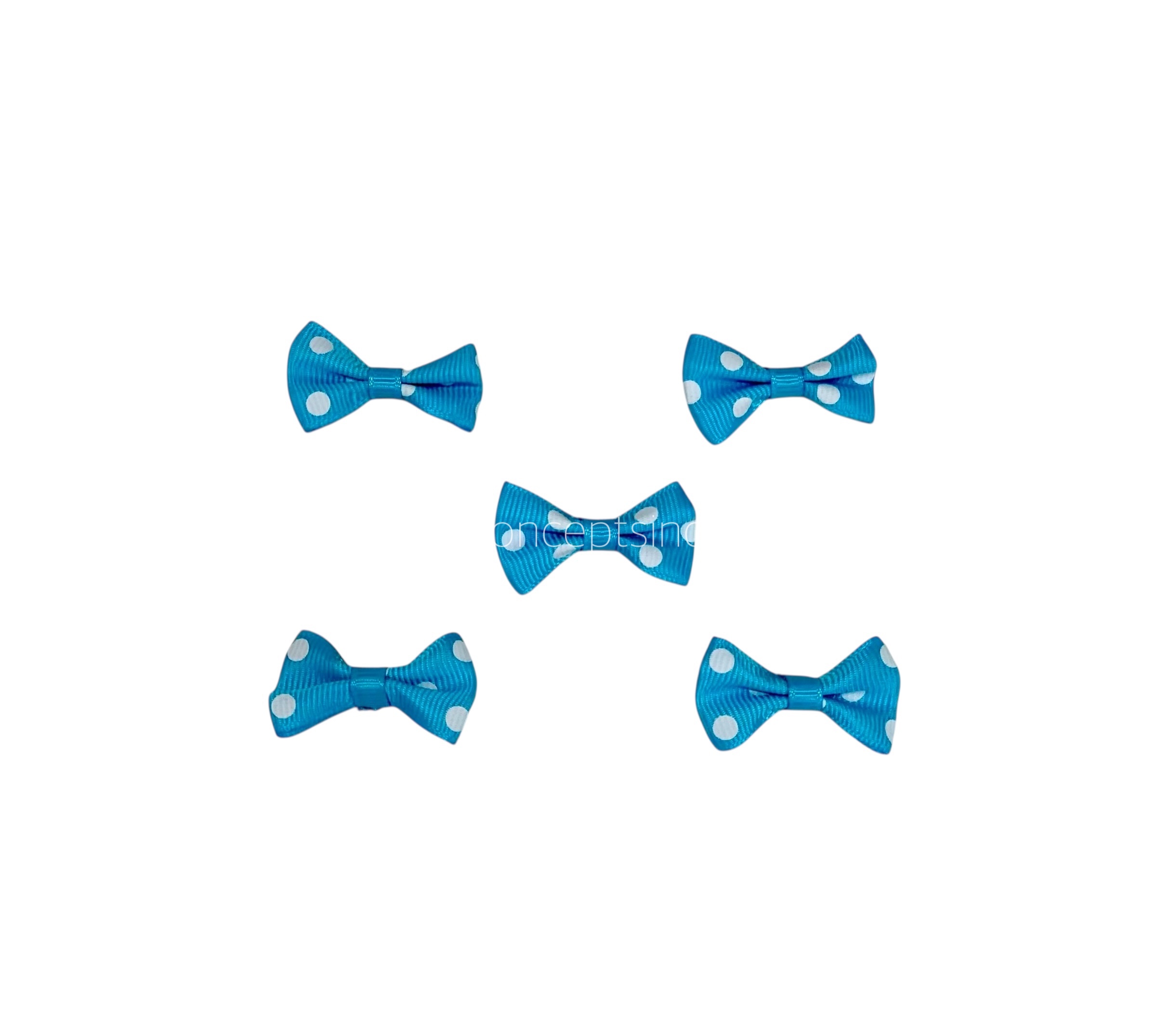 Turquoise Blue Polka Dot Bows