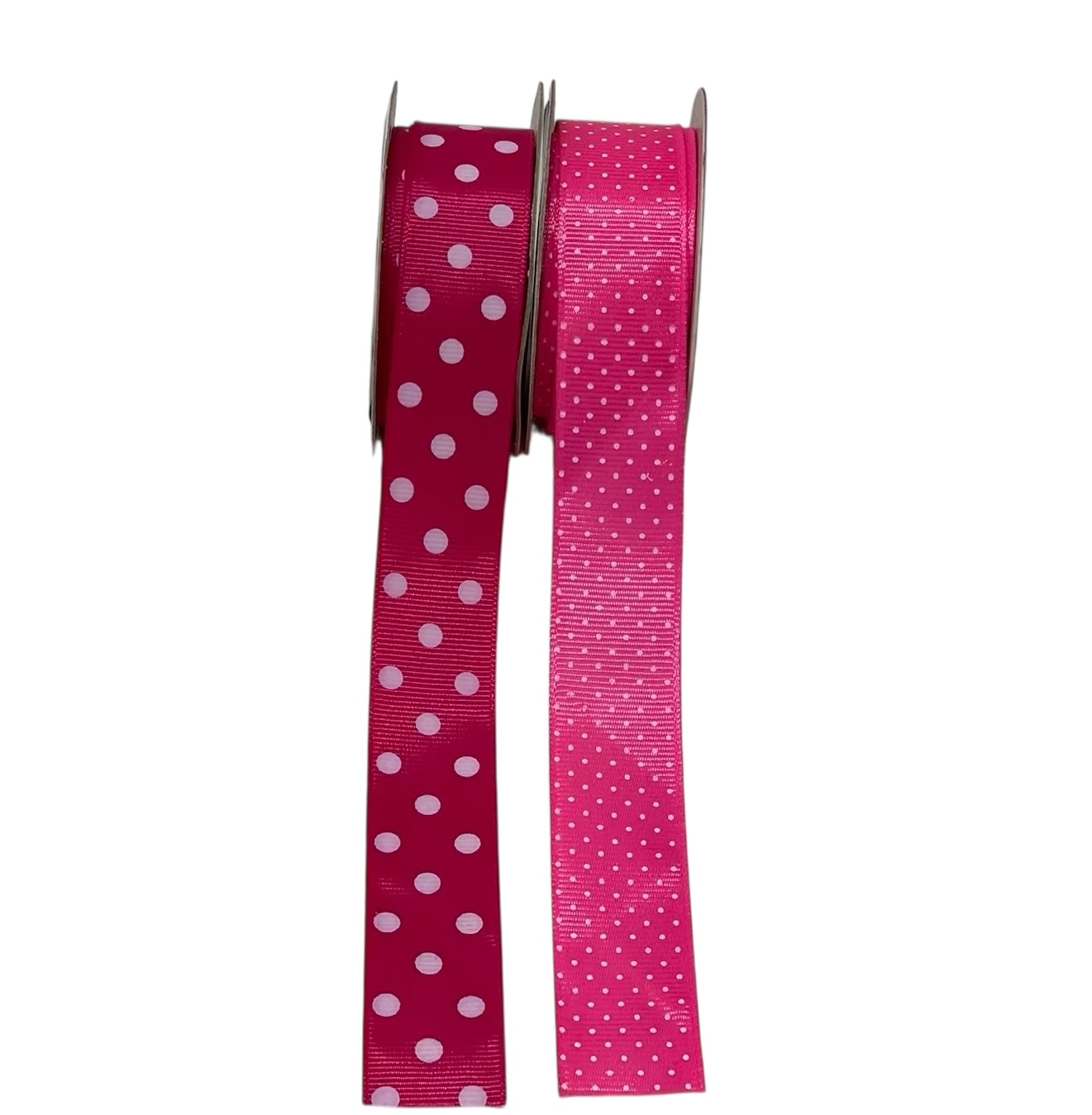 Polka Dots - Fuchsia Pink with White