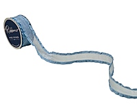 Sheer Ribbon With Satin Frill Edges