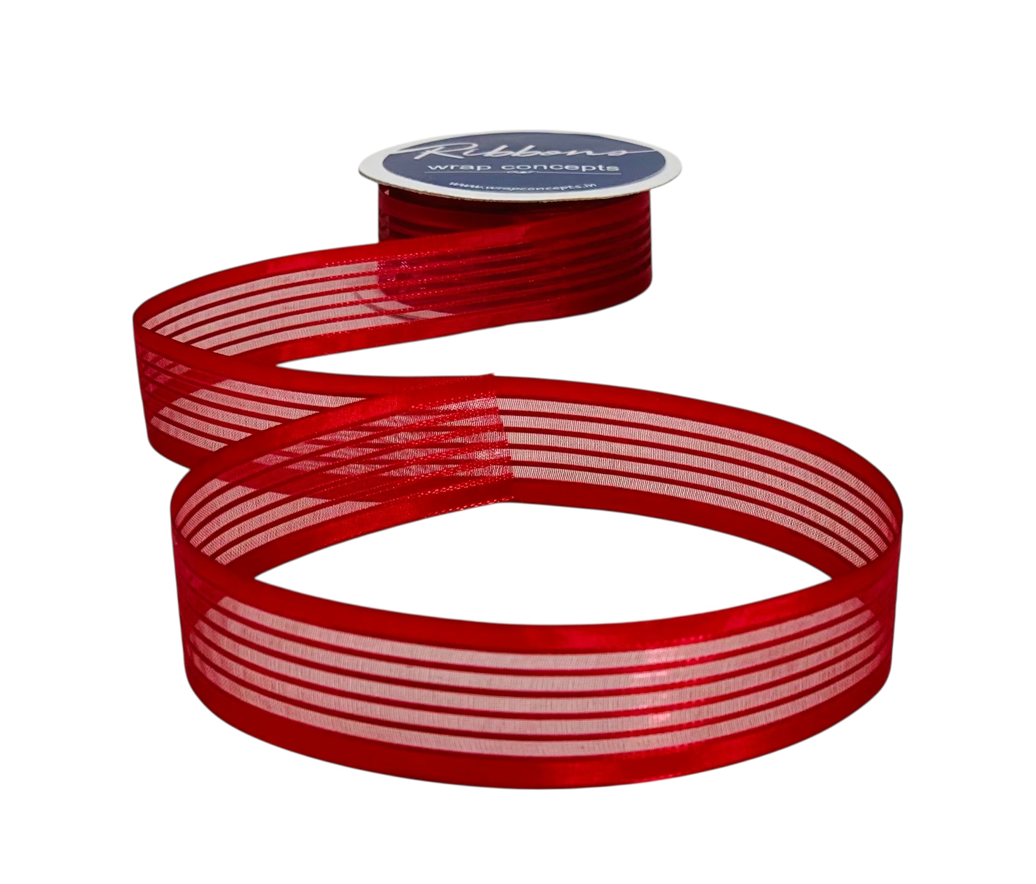 Sheer Stripes Ribbon Satin Edges