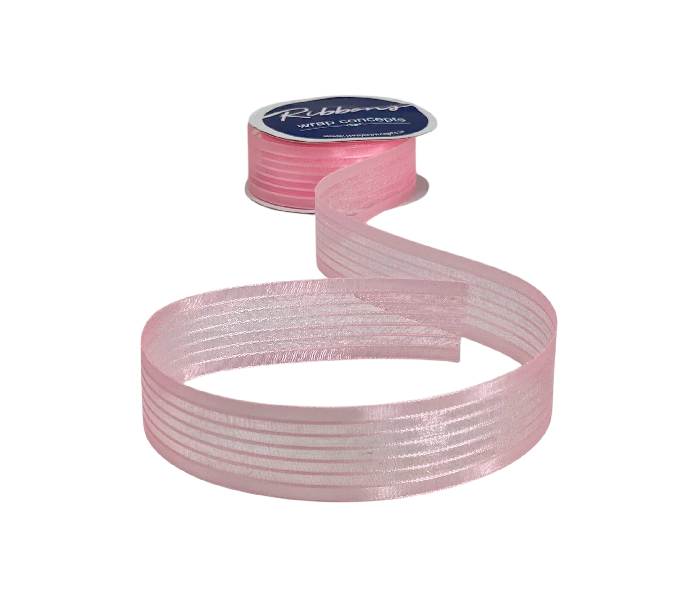 Sheer Stripes Ribbon Satin Edges