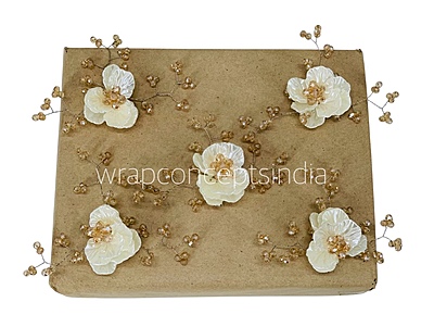 Dual Acrylic Flowers with Pearl Add-ons