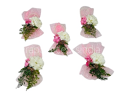 Ivory & Pink Flower Ready Bunch
