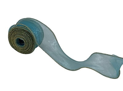 Sheer Ribbon with Gold Wired Edges