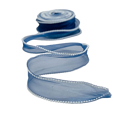 Sheer Ribbon with Pearl Edges