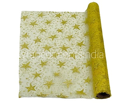 Gold Swirley Foil Organza Roll