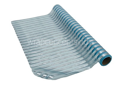 Silver Foil Stripe Organza Roll