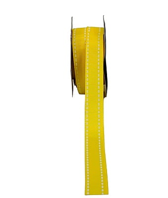 Grosgrain Ribbon with Cross Stitch Edges - Orange