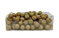 Gold Glitter Faux Balls - 30 MM