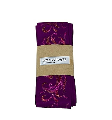 Plum Ribbon with Glitter Swirleys