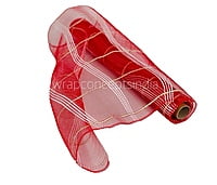 Wrapping Net with White Stripes - Red