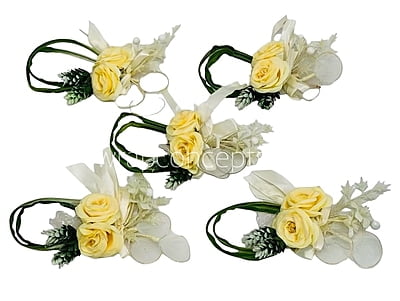 Twin Lemon/Peach Roses Ready Bunch Twin Lemon/Peach Roses Ready Bunch