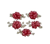 Stone Flowers with Pearl Add-ons- Multicolor