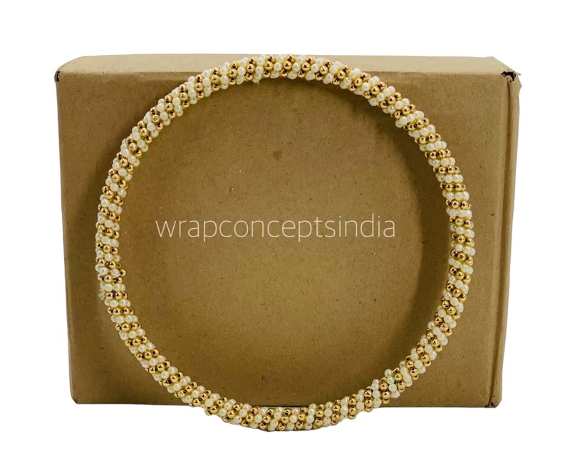 7" Pearl & Gold Ring