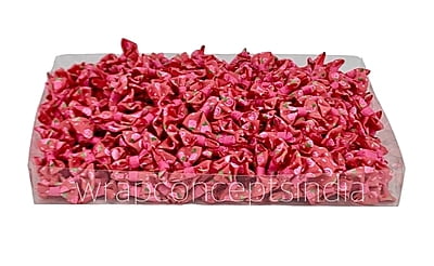 Small Bows with Flower Print - Coral