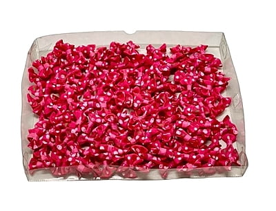 Fuchsia Pink Bows with Heart Pattern