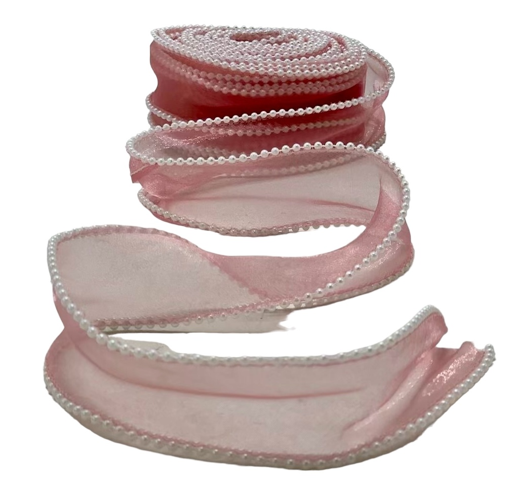 Sheer Ribbon with Pearl Edges
