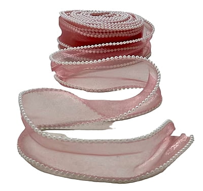 Sheer Ribbon with Pearl Edges