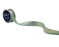 Grosgrain Ribbon with Gold Foil Stripes