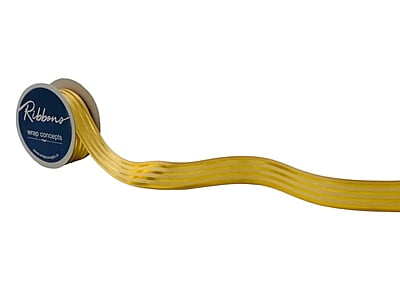 Grosgrain Ribbon with Gold Foil Stripes