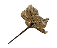 Big Jute Flower on Stick