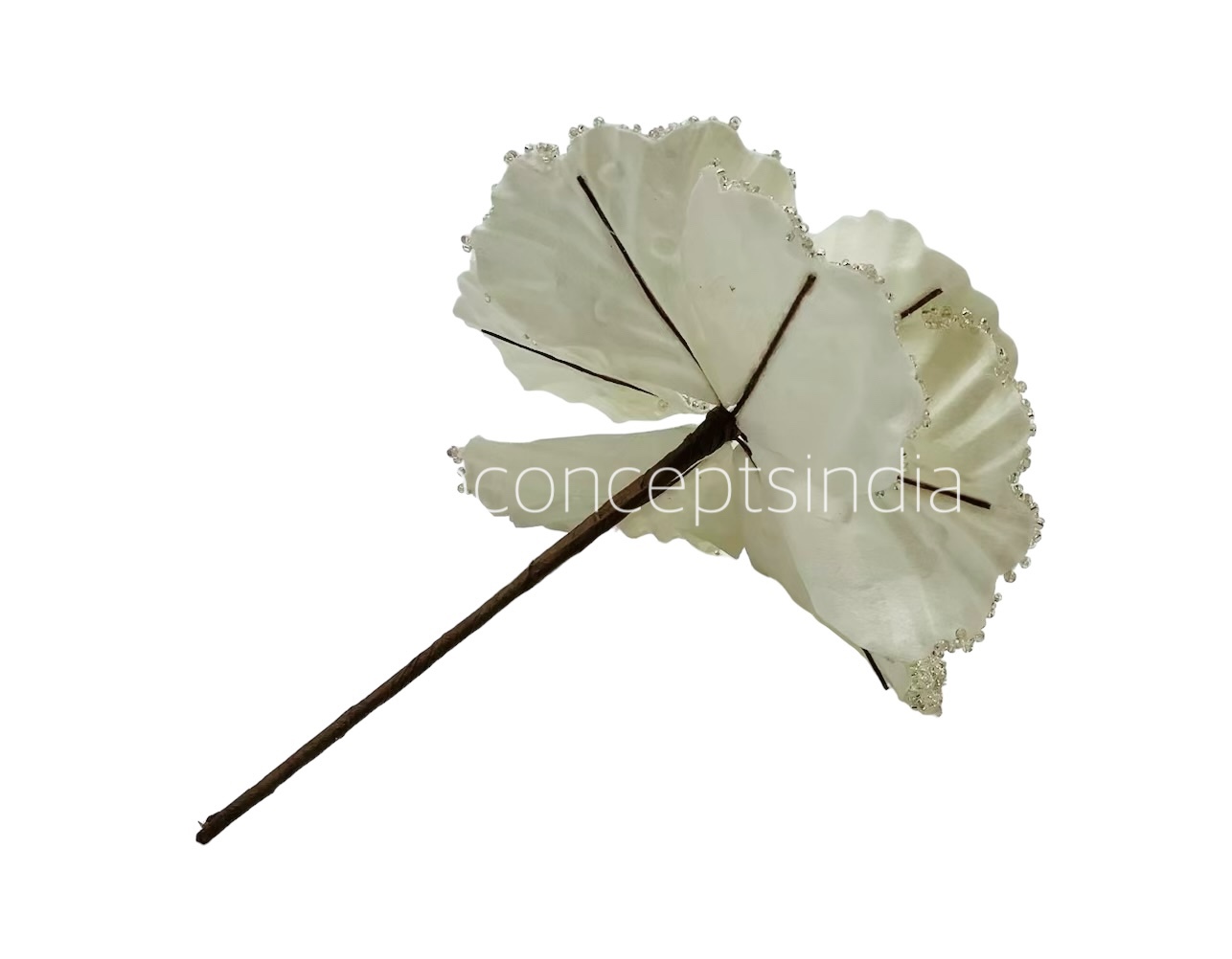 Big Flower on Stick with Pearls