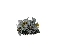 Grey Flowers with Glitter Pollen