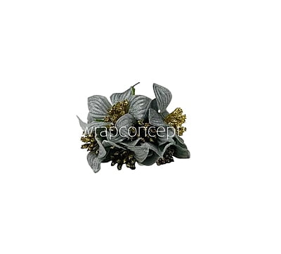 Grey Flowers with Glitter Pollen