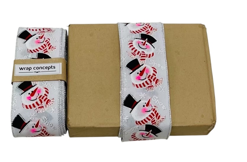 SnowMan White Burlap Ribbon