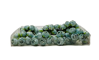 Peonies on stick- Bluish Green