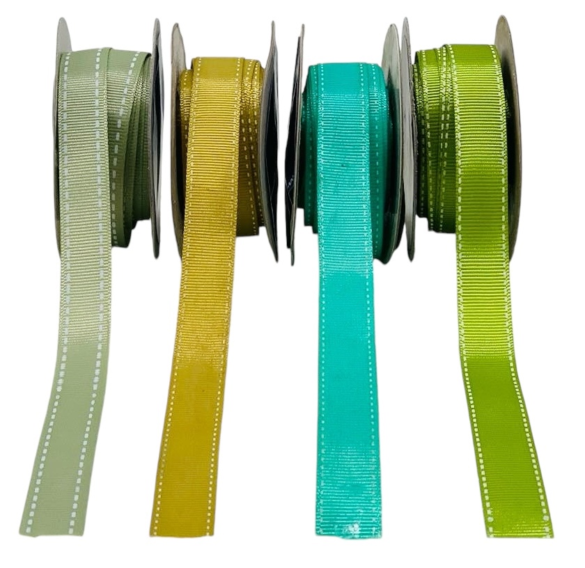 Cross Stitch Edges - Shades of Green