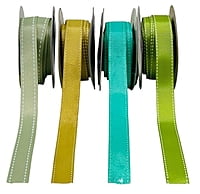 Cross Stitch Edges - Shades of Green