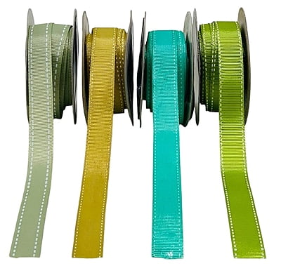 Cross Stitch Edges - Shades of Green