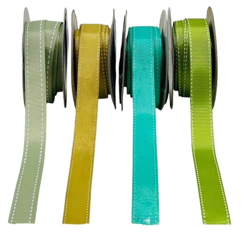 Cross Stitch Edges - Shades of Green